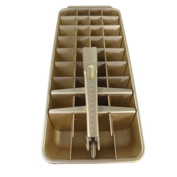 Vintager Frigidaire Quickube Ice Cube Tray 1950s Vintage Gold Anodized Aluminum - Picture 1 of 6